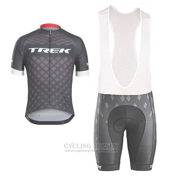 2017 Cycling Jersey Trek Black Short Sleeve and Bib Short(1)